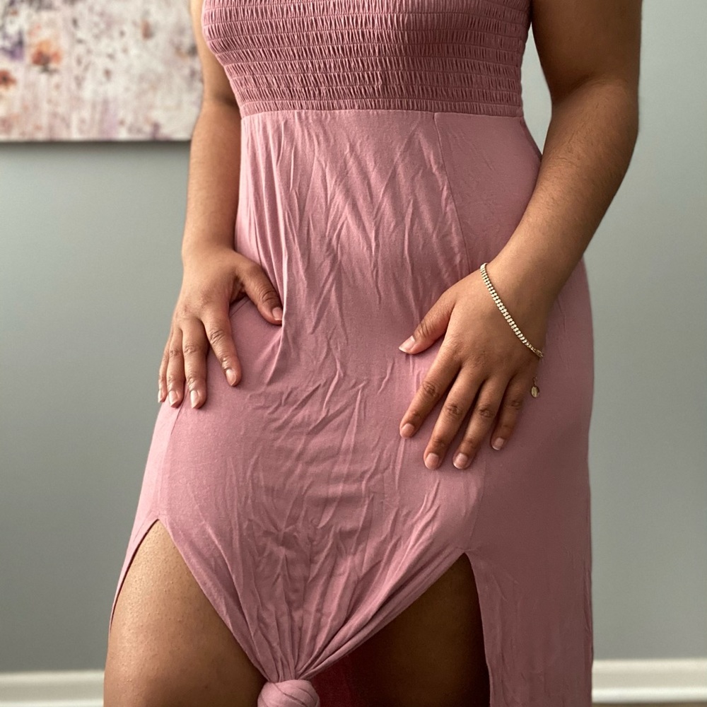 Maxi summer pink dress
